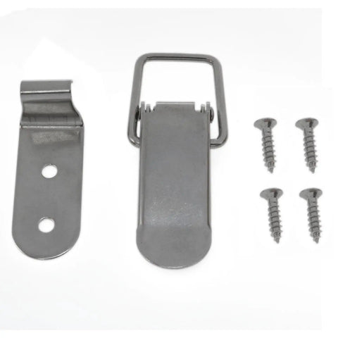 Stainless Steel 90 Degree Toggle Latch Heavy Duty Rust Resistant Cabinet Hardware For Cabinets Closets Boxes Toolboxes Trailers And Doors Trunks Silver Finish 2 Pack Durable Metal Fasteners with screws