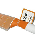 Amazon Crisp crinkle cut knife with orange-and-white handle for vegetables; angled view