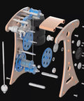 DIY Metal Pendulum Wall Clock Kit With 3D Puzzle Mechanical Model Gears And Pendulum Transmission Clock components exploded view