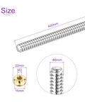 400mm Lead Screw Kit With Brass Nut For 3D Printer And CNC Machines, 8mm Diameter, 2mm Pitch, Stainless Steel, Fully Threaded Rod