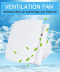 4 Inch Exhaust Fan For Bathroom And Kitchen Ventilation, Wall Or Window Mount, Ultra Quiet 55 CFM, 110 Volt, front view