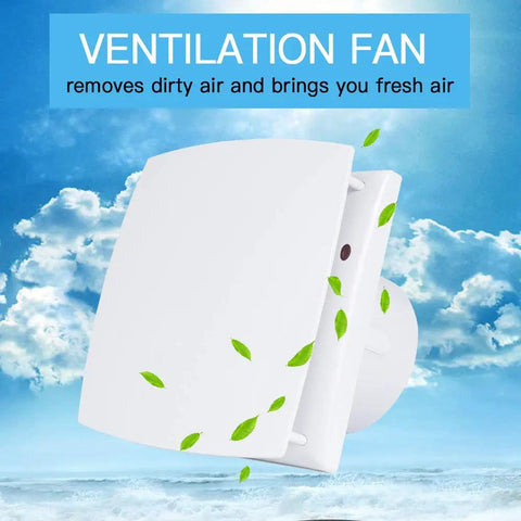 4 Inch Exhaust Fan For Bathroom And Kitchen Ventilation, Wall Or Window Mount, Ultra Quiet 55 CFM, 110 Volt, front view