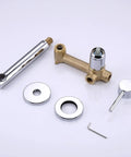 Wall Mount Bathroom Faucet For Sink Modern Chrome Single Handle Brass Valve Built To Last With Solid Brass Construction No Fuss Install