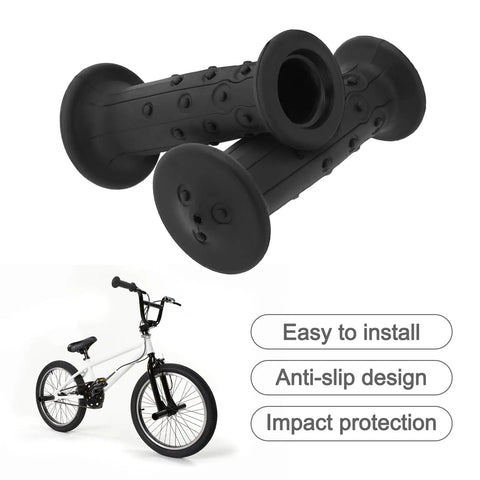 Non Slip Rubber Handlebar Grips For 19mm Round Bike Bars With 18mm Inner 19mm Outer Tube Compatibility Kid Friendly Comfort Grips