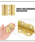 Copper Butt Hinges 4 Pack For Cabinet Doors And Tool Boxes Folding Hinge With Smooth Surface Quiet Operation