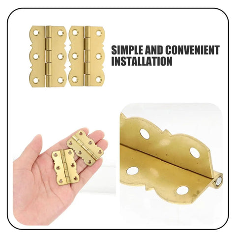 Copper Butt Hinges 4 Pack For Cabinet Doors And Tool Boxes Folding Hinge With Smooth Surface Quiet Operation