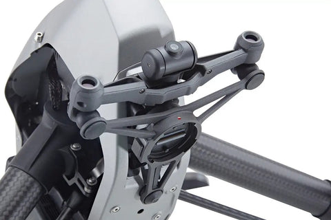 Close-up of Inspire 2 Drone Refurbished For Pro Filmmaking With Sense And Avoid, dual arms and gimbal mount.
