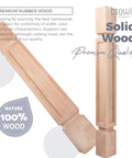 35 And A Half Inch High Wooden Kitchen Island Legs Two Pack Carved Raised Panel Cabinet Columns Unfinished