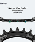 Direct Mount Oval Chainring For Sram GXP Interface Crankset 3mm Offset Aluminum 7075 Lightweight 30 32 34 36 38T Boost detail