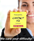 Woman holding a yellow sticky note with 'Contact Us' message, emphasizing customer support for Washer Door Boot Gasket Replacement.