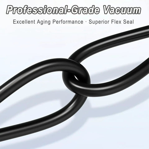 Black silicone hose from All In One Vacuum Hose Kit With Six Five Foot Hoses And 64 Connectors For Automotive Fluid Lines.