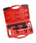 Premium Carbon Steel Camshaft Timing Tool Kit Fits 1.4 1.6 1.8 Liter 16V Motor Crank Lock Pins in durable red case.