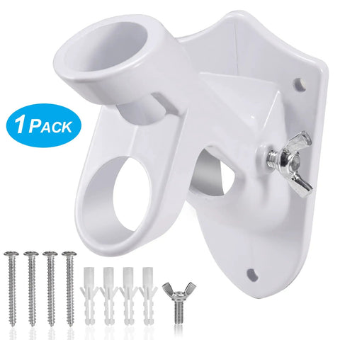 Heavy Duty Flagpole Wall Mount Bracket With Solid Hardware Kit For Patio Siding Or Lawn Display One Inch Inner Bore with screws.