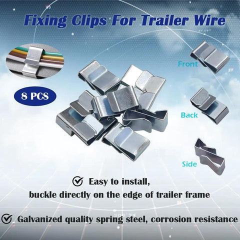 Fixing clips for trailer wire from 23 Foot Trailer Light Wiring Harness Kit With 4 Pin Flat Plug And 18 Gauge Ground Wire White Boat Trailer