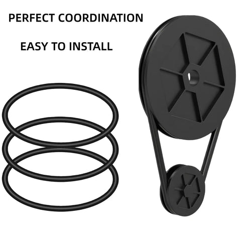Replacement Rock Tumbler Belt For KomeStone K1 K1 Pro K3 And KoolStone C1 C1 Pro C3, Durable Rubber Belt Wear Resistant High Elasticity 24.3 Cm Circumference Built To Last For Smooth Stone Polishing. Black rubber replacement belt and tumbler pulleys with 3 spare rings, easy to install.