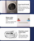 Compact 1500W 10L Electric Water Heater 110V control knob water inlet stainless steel tank features