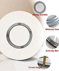 Purple Marble Lazy Susan Turntable 24 Inch Round Dining Tray Rotating Service Plate With 360 Degree Silent Spin For Kitchen