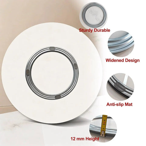 Purple Marble Lazy Susan Turntable 24 Inch Round Dining Tray Rotating Service Plate With 360 Degree Silent Spin For Kitchen