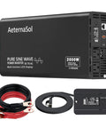 True 2000W Sine Wave Inverter DC 12V To AC 110 120V with cables and LCD remote monitor for RV and solar use