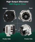 360-degree view of Beefed Up 12V 105Amp Alternator Replacement With CW S6 Pulley Fits Chevy S10 Blazer Astro Jimmy Sonoma Safari