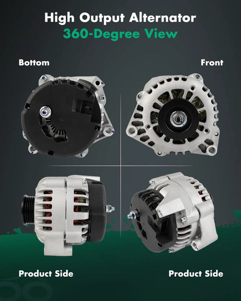 360-degree view of Beefed Up 12V 105Amp Alternator Replacement With CW S6 Pulley Fits Chevy S10 Blazer Astro Jimmy Sonoma Safari