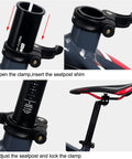 Installing Must Have 100mm Aluminum Seatpost Shim Reducer Sleeve For Mountain Bikes CNC Machined 6061 Alloy on black seatpost