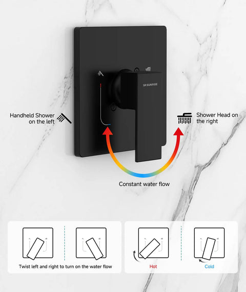 10 Inch Square Rainfall Shower System Matte Black Valve Trim Kit Made From Solid 304 Stainless Steel A Total Game Changer Knocking Your Socks Off With Luxury Spa Vibes And Hassle Free Setup For Serious Bathroom Upgrades