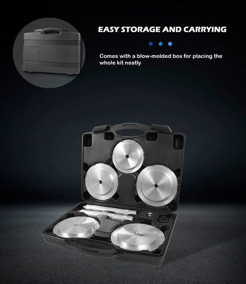 61850 Hub Seal Installer Kit Five Size Drivers For Class 7 And Class 8 Big Rigs Trailers And Some Medium Duty Vehicles case