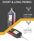 Handheld Vibration Meter And Digital Vibration Analyzer - Portable Vibrometer With Piezoceramic Accelerometer, short and long probes