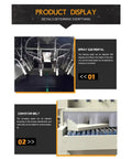 Large Chamber Automatic Sandblast Cabinet Drop Dead Tough Abrasive Processing Rig For Knocking The Socks Off Rust And Serving Silky Smooth Metal Prep For Fab Crew Pros with adjustable spray gun and conveyor belt.