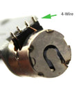 Close-up of Slick Micro DC Five Volt Stepper Motor Featuring A Thirty Or Forty Or Fifty Millimeter Stroke with 4-wire connection.
