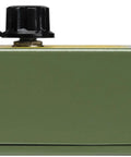 Side view of Plumes Small Signal Shredder Overdrive Guitar Effects Pedal With Analog Circuit Three Clipping Voices High Headroom.