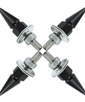 Spike License Plate Screws Fasteners 4 Piece Kit For Cars Trucks And Motorcycles Black Durable Rustproof Weatherproof Easy Install Sleek Dope Look