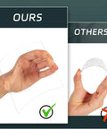 Comparison of 20 Pack 4.5 By 5.25 Inch Clear Welding Lenses, 0.04 Inch Thick, highlighting clarity and flexibility of helmet lenses