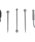 Center Finder and Wiggler Set for Machining, Edge Alignment and Runout Check showing precision tips and wiggler chuck
