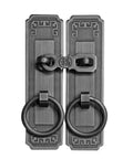 1 Pair Old School Retro Vintage Door Handle Drawer Pull Set With Lock For Cabinets Drawers Wardrobes Antique Brass Hardware 12 Cm