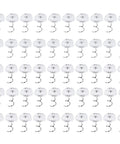 Fifty Piece Upholstery Twist Pins Featuring Slick Clear Rose Heads And Compact Storage Box Rock Solid Fabric Fasteners No Hassle Setup Heavy Duty Gear Dang Easy To Use For Bed Skirts And Sofas - clear rose twist pins close-up view