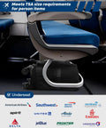 16 Inch Underseat Carry On Luggage With Spinner Wheels Water Resistant PVC Softside Travel Bag Airline Approved under airplane seat