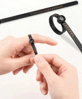 Ring Sizer Kit With 27 Stainless Steel Gauges US Size 0 To 13 Including Half Sizes Two Reusable Finger Belts One With Magnifier And Bonus Polishing Cloth For Men And Women Jewelry At Home measuring finger size with black adjustable belt