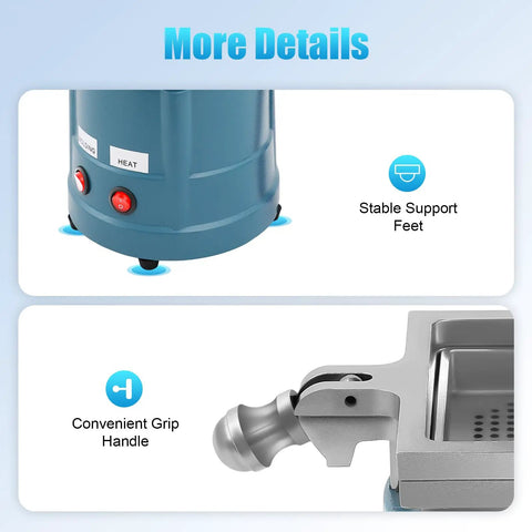 Pro Grade Thermoforming Vacuum Forming Machine For Dental Labs, 110V 600W Heat Molding Tool With Symmetrical Heating System, Space Saving Dental Forming Equipment, stable feet and grip handle