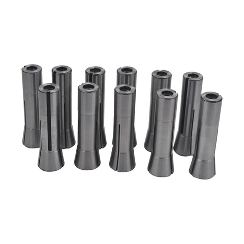 11 Piece R8 Collet Set 1/8 to 3/4 Inch for Milling and Lathe, Pro Grade Precision 0.0006 TIR, Hardened Steel With 7/16-20 Drawbar Threads