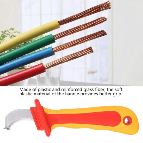 Dismantling Knife With 1000V Insulation For Electricians Fast Strip Cable Stripper And Wire Cutter Non Slip Grip Blade