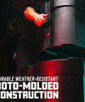 Person using Four Piece Rock Style Drum Case Set Built Like A Tank With Durable Roto Molded Body And Heavy Duty Cinch Straps featuring tough construction.
