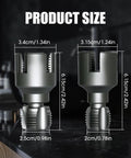 Hoehew Electric Pipe Threader Kit size comparison showing internal and external cutting tools for PVC and PPR pipes.