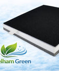 Close-up of the Three In One Replacement Filter For Oregon Scientific CF8410 Air Purifier Pro Grade True HEPA on clouds background.
