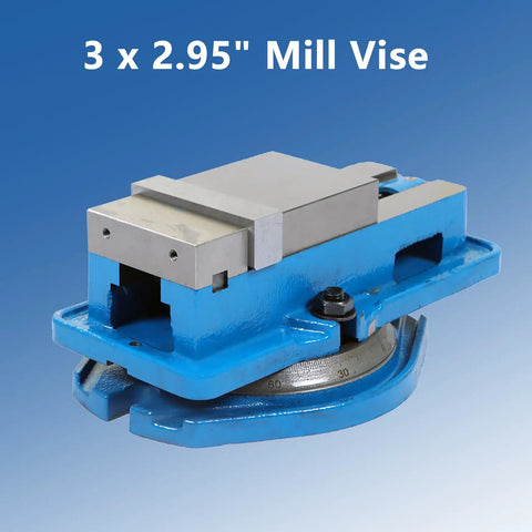 Built Tough Precision Mill Vise Featuring Rock Solid 360 Degree Swiveling Base Knockout Grip Heavy Duty Steel Bench Clamp 3 x 2.95 inch size