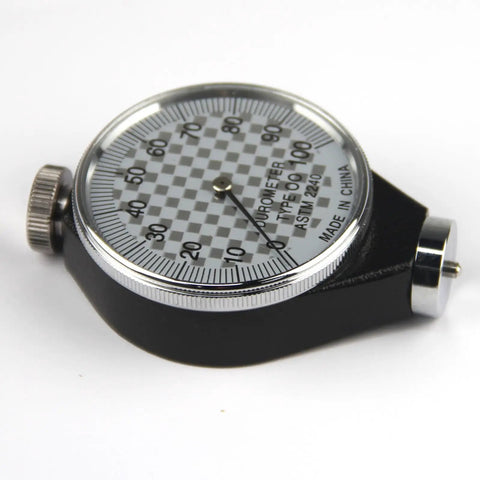 OO Durometer Dial Rubber Hardness Tester Type OO Handheld Gauge 0-100 Hoo, ASTM 2240 Compliant, easy-read pointer