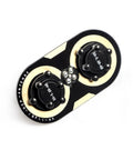 Beast 11dBi FPV Circular Polarized Antenna For 5.5-5.8GHz Racing Drones, dual SMA male RHCP patch connectors, top view