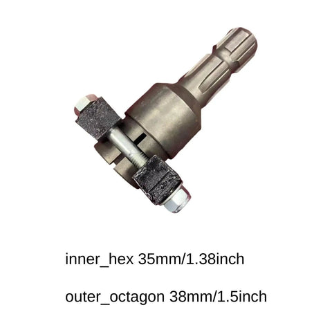 Solid As A Rock Reversible Pto Shaft Adapter For Tractors Converts Inner 6 To Outer 8 Spline, showing durable metal construction.