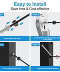 Four-step installation of One Eighth Inch Cable Railing End Fittings Kit 316 Stainless Steel Anchor Terminals For Metal Posts